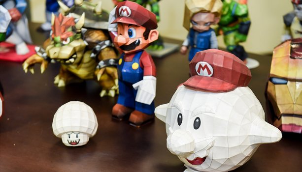 Exposição de esculturas “3D em Papercraft”, do artista Almeida Chaar Filho