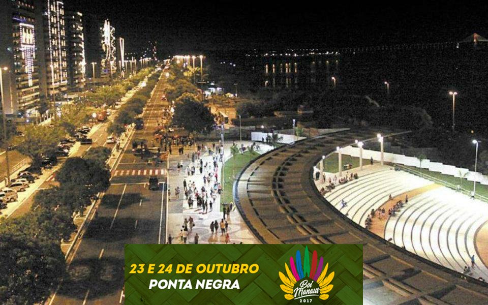 #Manaus348 – Estacionamento gratuito para 980 veículos na Ponta Negra no Boi Manaus 2017