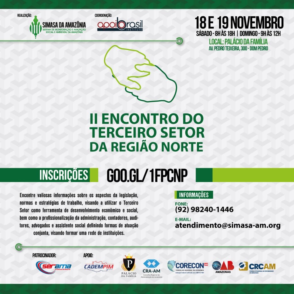 II Encontro do Terceiro Setor da Região Norte começa no sábado