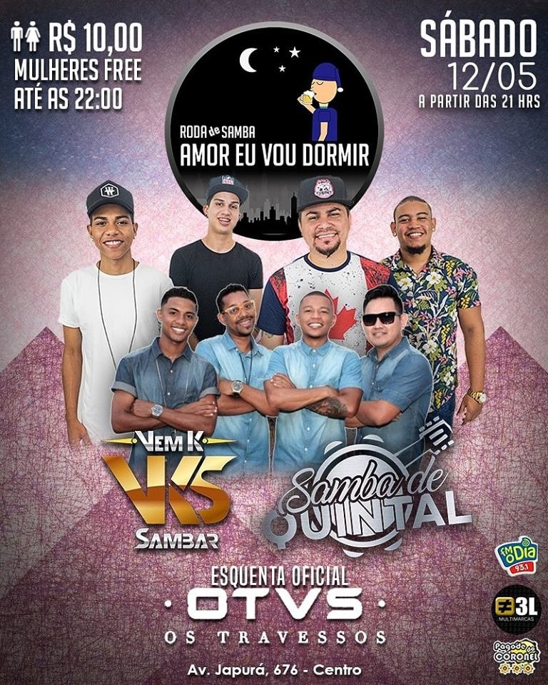 “Amor Eu Vou Dormir” tem esquenta do ‘show do OTVS” neste sábado