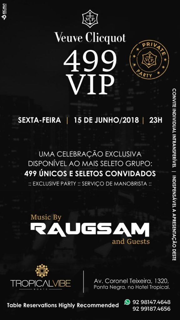Veuve Clicquot promove festa na boate Tropical Vibe em Manaus