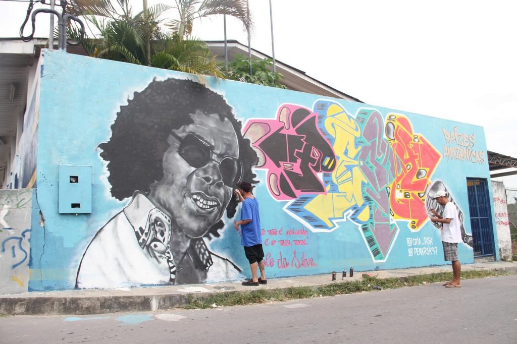 Projeto ‘Raízes Amazônicas’ transforma fachada de unidade de Educação Infantil da zona Norte