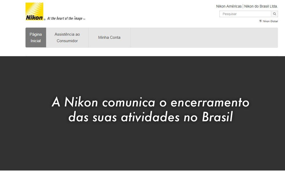 Nikon anuncia encerramento das atividades no Brasil