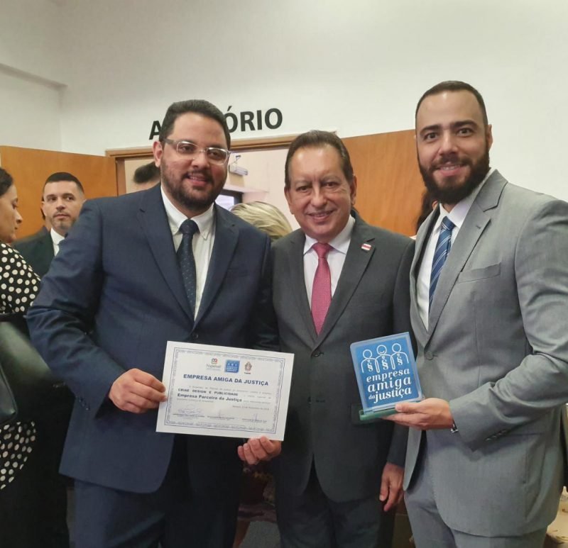 CRIAE Design e Publicidade recebe prêmio ‘Empresa Amiga da Justiça’
