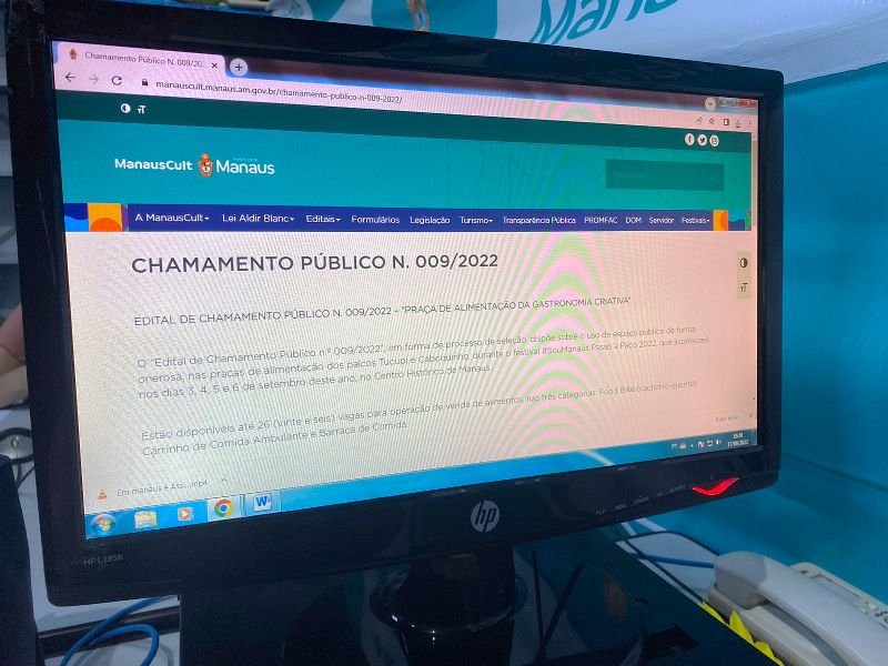 Prefeitura divulga resultado preliminar do edital para vendas de alimentos nas praças de alimentação do #Sou Manaus Passo a Paço 2022
