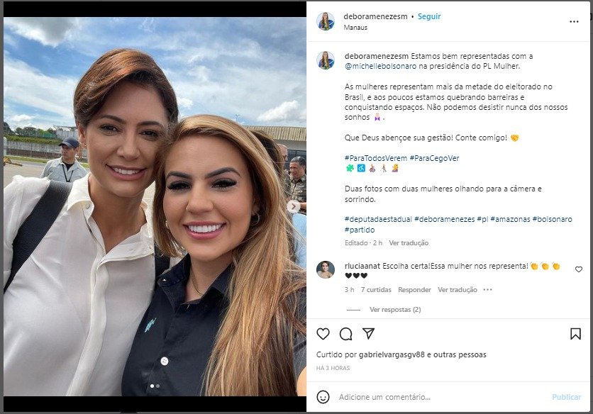 Michelle cidadã Amazonas Bolsonaro