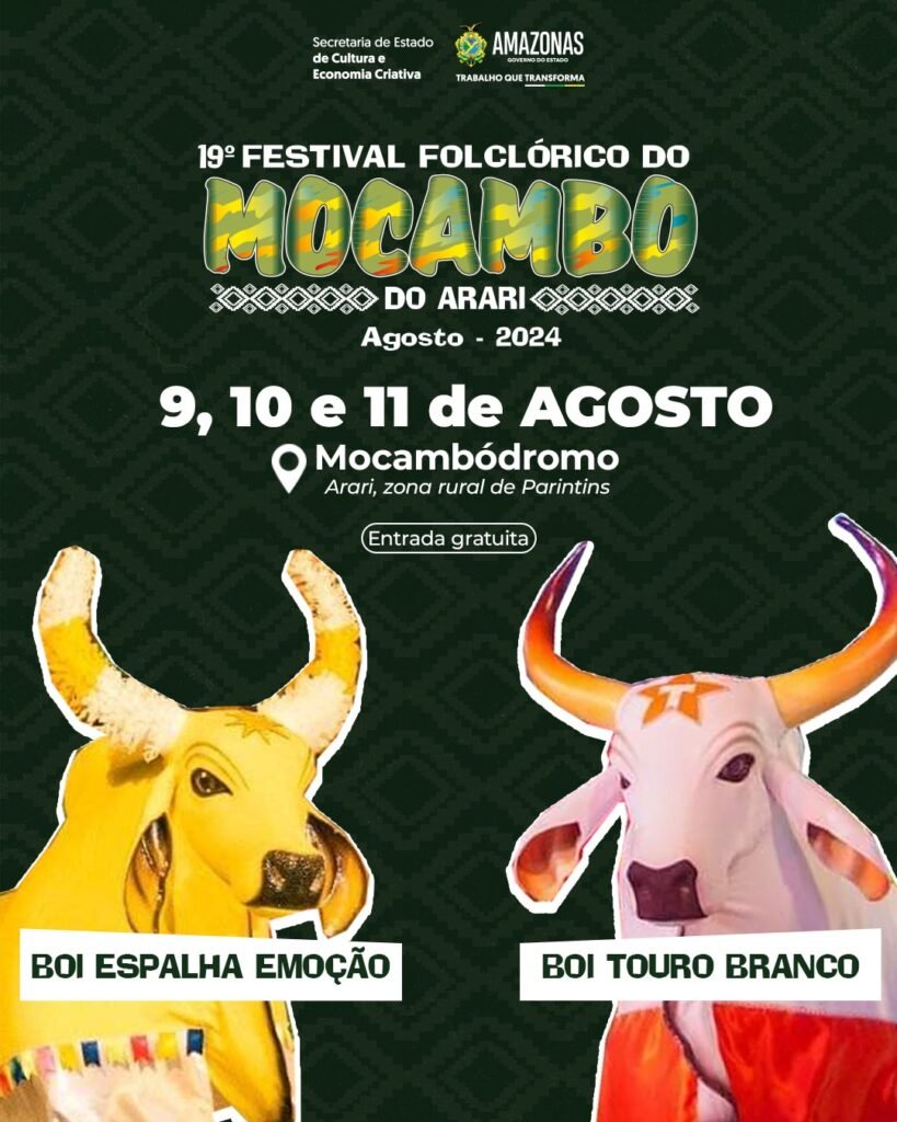 Festival Folclórico do Mocambo do Arari será realizado de sexta a domingo Parintins/Festival Mocambo