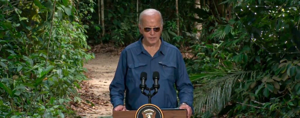 ‘Ninguém pode revertê-la’, afirma Biden em Manaus sobre avanço da energia limpa energia limpa