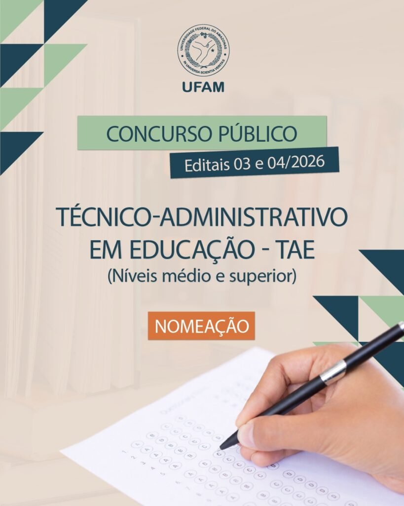 Ufam publica nomeação de 49 novos servidores aprovados em concurso para cargos técnico-administrativos Ufam